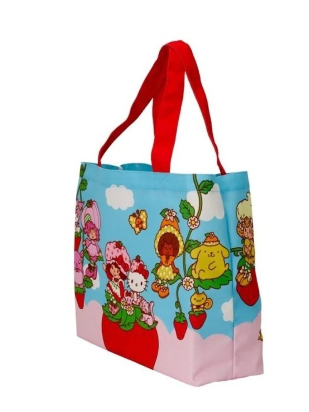 Sanrio Loungefly Hello Kitty Strawberry Shortcake Character XL Tote Bag NWT